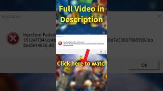 Fix Roblox Injection Failed DLL Not Found Error #shorts #shortsfeed