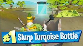 Find Botttles of Slurp Turqoise in Sludgy Swamp Location - Fortnite