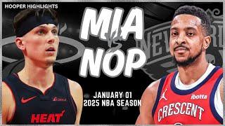 Miami Heat vs New Orleans Pelicans Full Game Highlights | Jan 1 | 2025 NBA Season