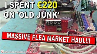 I Spent €220 On a load of OLD JUNK At The Flea Market Car Boot Sale!  Can I make Any Money?