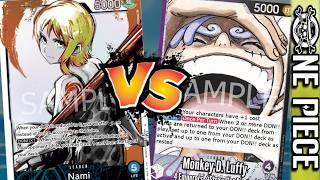 CAN NAMI BEAT OP09 LUFFY?! | OP09 Luffy Vs OP03 Nami | One Piece TCG Gameplay