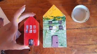 How to paint home | Fluid Acrylic | Art sara.shahbazi