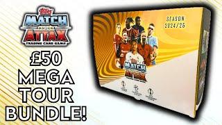 TOUR EXCLUSIVE £50 MEGA BUNDLE OPENING! | TOPPS MATCH ATTAX 2024/25