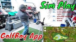 "GolfBoy" App Golf Simulator | Playing a Couple of good holes, once I figured it out!!