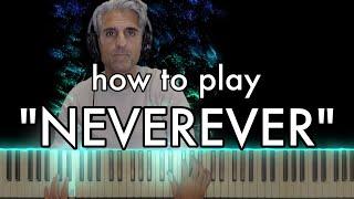 Destroy Lonely - "NEVEREVER" piano tutorial