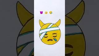 Emoji mixing drawing || combine 3 emoji || creative art #creativity  #shortsfeed  #youtube