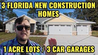 Inside 3 NEW Florida Luxury Homes For Sale with 1 Acre Lots - Leaving Miami for Ocala?