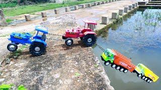 New Dumper Truck Accident Water River Pulling Out Eicher Swaraj Sonalika Mahindra Tractor ? CS Toy