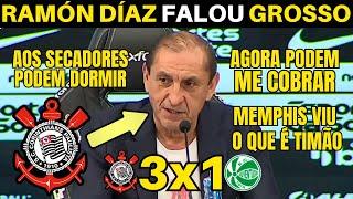 RAMÓN DÍAZ SACUDIU A MÍDIA NA COLETIVA APÓS CORINTHIANS 3x1 JUVENTUDE.