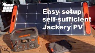 Jackery off grid Solar System PV unbox & setup photovoltaic Solar Generator & Panels (Inselanlage)