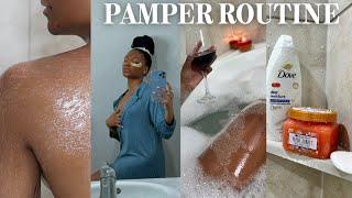 RELAXING PAMPER ROUTINE FOR SOFT GLOWING SKIN | AFFORDABLE SHOWER ROUTINE, BODY & SKIN CARE