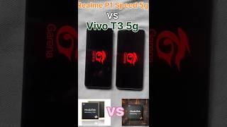 Realme P1 speed 5g vs Vivo T3 5g Dimensity 7300 vs snapdragon 6 gen 1 #shorts #youtubeshorts