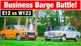 Mercedes W123 vs BMW E12 5 Series - 70s German Luxury!