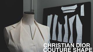 【Fashion Study of Shape 04】Christian Dior  Collar 【Pattern making / Draping/ Sewing / Vlog】