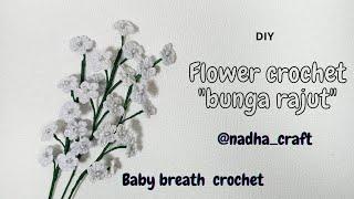 baby breath flower crochet // merajut bunga baby breath // flower crochet @nadha_craft