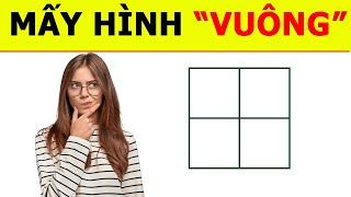 8 Câu đố toán học cách đếm số hình vuông và hình chữ nhật