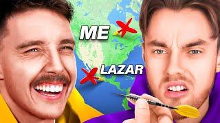 I Challenged LazarBeam to Geoguessr Darts