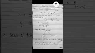 Coordinate Geometry Class 10th ( Important Formulas)