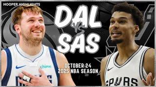 Dallas Mavericks vs San Antonio Spurs Full Game Highlights | Oct 24 | 2025 NBA Season