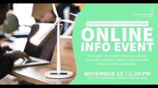 How to apply for a Climate Protection Fellowship | Info event for young climate protection experts