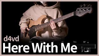 239. d4vd - Here With Me 【】 (Bass Cover) | 베이스 악보[TAB]