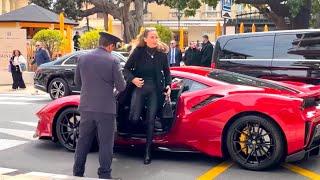 Beautiful Girls Drives Supercar in Monaco