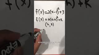 How to find the Vertex of a quadratic/parabola