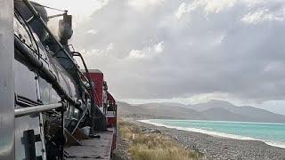 Steam excursion Kaikoura to Blenheim Locomotive POV cam in 4K