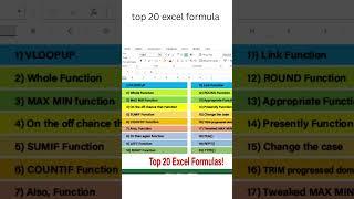 excel 20 formula #excel