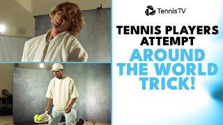 ATP Tennis Players Attempt 'Round The World' Trick! 