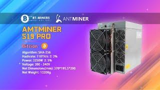 Bitmain Antminer S19 Pro 110TH/s Bitcoin Miner