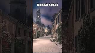 Edinburgh, Scotland! Historic city looking magical & mysterious on a pretty winter’s night. #shorts