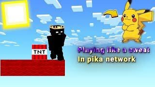 Playing like a sweat in pika network. #pikanetwork #bedwars #minecraft
