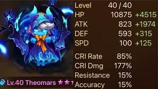 Summoners War: Buffed Theomars Showcase! Attack Buff = More Damage!