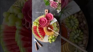 Cheese and Fruit platter ideasFancy Charcuterie Board ideas #shortvideo #giftideas