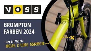 Die Farben der Brompton C Line 2024: Yuzu Lime, Ocean Blue und Dune Sand... (Deutsch)