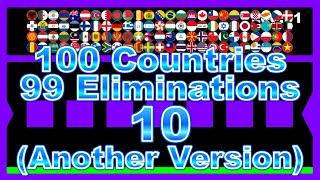 [Another Version]100 countries & 99 times elimination10 -marble race in Algodoo- |Marble Factory 2nd