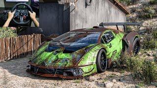 Rebuilding Lamborghini Essenza SCV12  Forza Horizon 5 Logitech G29 Stering Wheel Gameplay