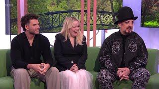 Luke Newton, Nicola Coughlan (Bridgerton Actors) Boy George On The One Show 11 06 2024