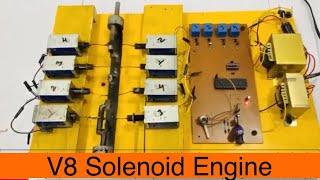 V8 solenoid engine B tech Mechanical Final year project