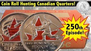 Coin Roll Hunting Canadian Quarters - Looking for SILVER! Lots of Colourized Quarters!!