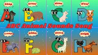 ABC Animal Sounds Song A4TH10 | Phonics Animals Song | Kids TV