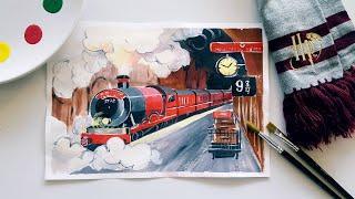 How to draw Hogwarts Express! Как нарисовать Хогвартс-Экспресс!