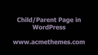 How To Create Parent Page and its Child Pages in WordPress