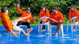 GIANT SLIP 'N' SLIDE MUSICAL CHAIRS (Painful)