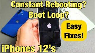 iPhone 12's:  Stuck in Constant Rebooting Boot Loop with Apple Logo Off & On Nonstop? FIXED!