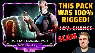 MK Mobile. Opening RIGGED Dark Fate Diamond Pack. This Should Be Illegal!