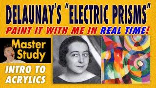 Paint Ukrainian Artist Sonia Delaunay's "Electric Prisms" (1913)! –Easy Intro to Acrylic Painting