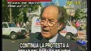 Adolfo Pérez Esquivel el 20/12/2001 en Plaza de Mayo