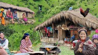 Primitive Rural village life in Nepal | Himalayan village life | Organic Rural village life in Nepal